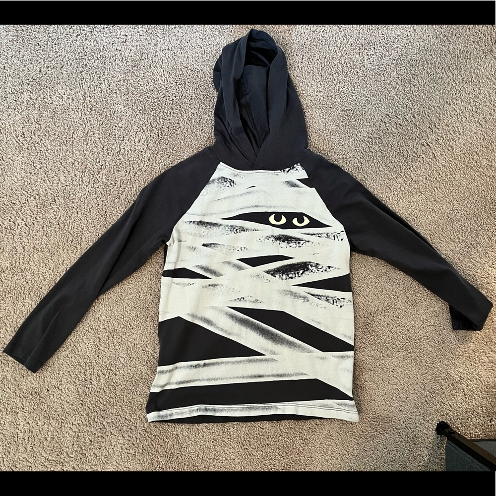 Boys Mummy Halloween Long sleeve hooded tee